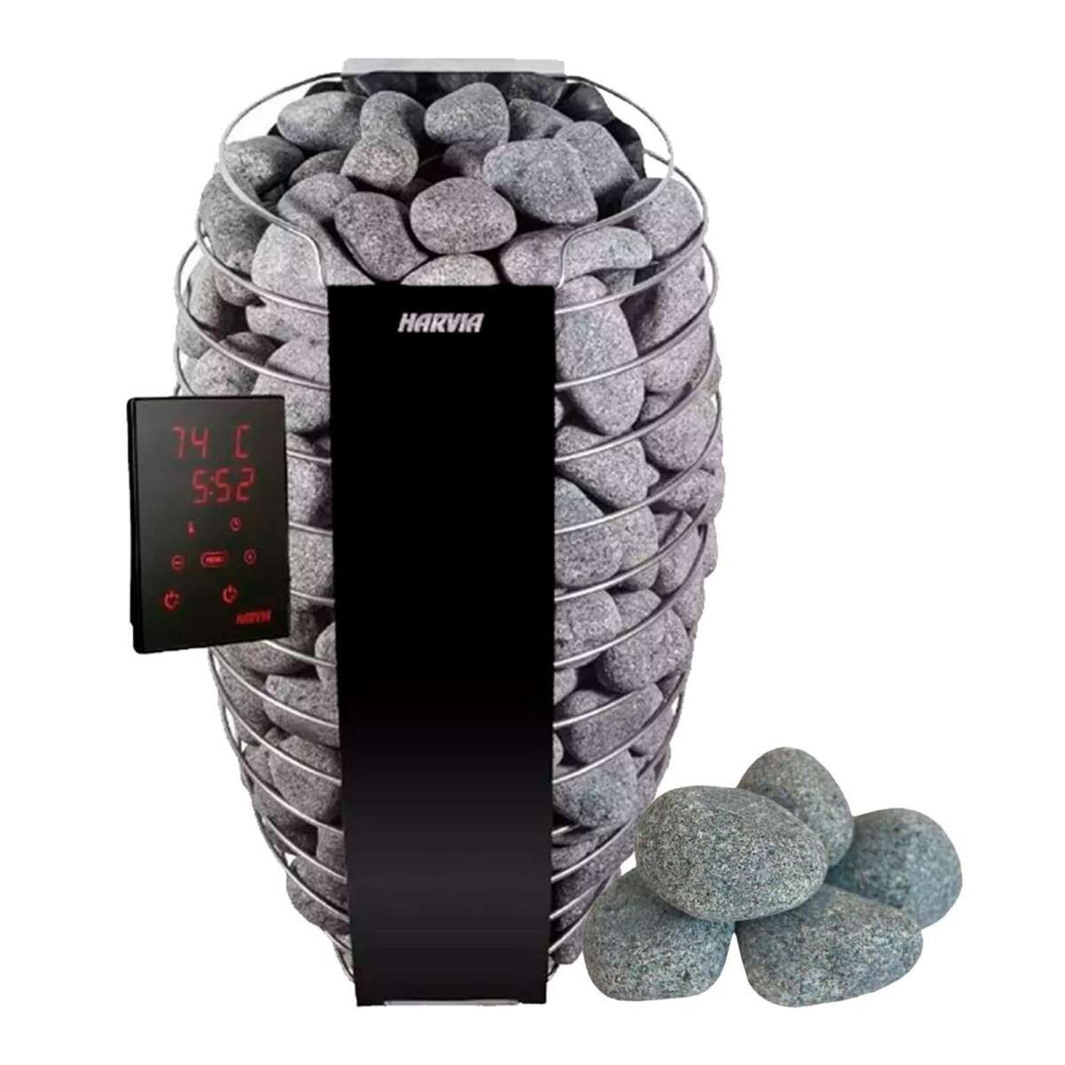 Saunakachel Harvia Spirit WiFi - 6 kW en ronde saunastenen H